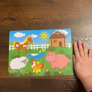 BARN ANIMALS WOODEN PUZZLE